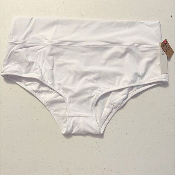 Pink Victoria's Secret NWT Sz XL Black White Swim Top High Rise White Bottom Set - Picture 5 of 8